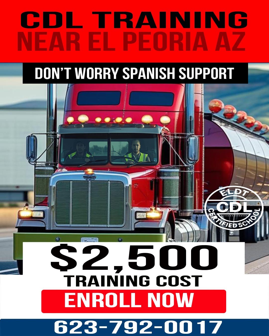 Elite CDL Training Peoria AZ - Professional Truck Driving School with Spanish Support and Job Placement